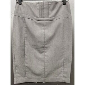 Express Design Studio Skirt S Black White Woven Stretch Career Office Preppy